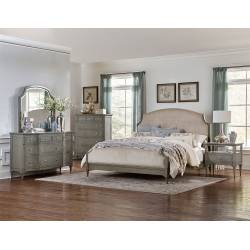 Albright Upholstered Bedroom Set - Barnwood Grey 1717-Gr