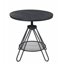 Cirrus Adjustable Round Dining Table - Weathered Gray 5600-36RD+B