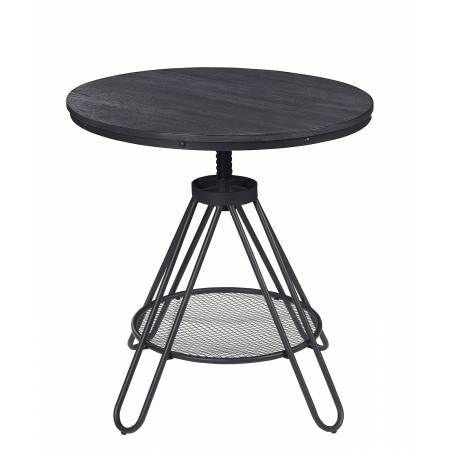 Cirrus Adjustable Round Dining Table - Weathered Gray 5600-36RD+B