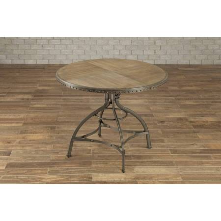 Beacher Round Adjustable Height Dining Table - Weathered Wood Veneer 5488-36RD