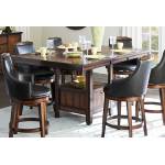 Bayshore Counter Height Table - Medium Walnut 5447-36XL+B