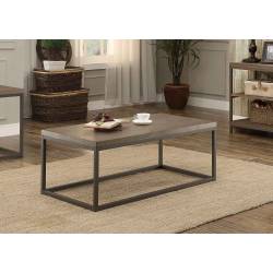 Daria Cocktail/Coffee Table - Weathered Wood Table Top with Metal Framing 3224N-30