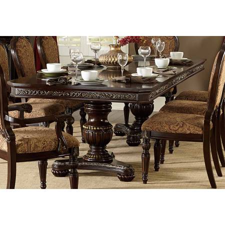 Russian Hill Double Pedestal Dining Table - Cherry 1808-112+B