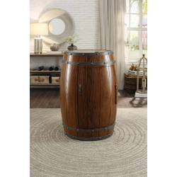 Cabernet Wine Barrel Refrigerator Cabinet - Dark Oak 4520