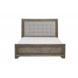 Caruth Queen Bed - Gray Fabric 1605-1