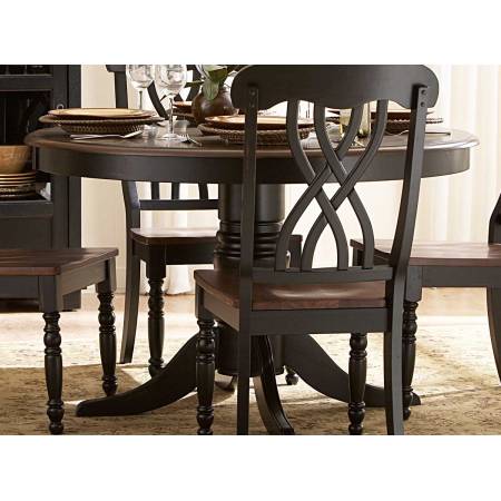 Ohana 48in Round Dining Table - Black 1393BK-48