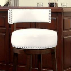 SHIRLEY 25" BAR STOOL (2/BOX) Dark Oak/White