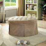 CLAES ROUND OTTOMAN Brown
