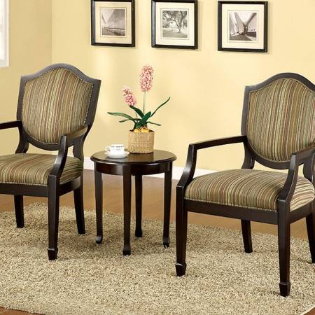 BERNETTA II SET OF TABLE & ACCENT CHAIRS CM-AC6026-3PK