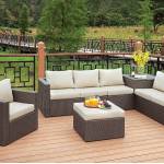 DAVINA PATIO SECTIONAL W/ OTTOMAN & STORAGE CM-OS1818