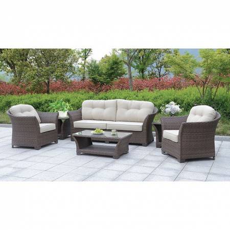 BOWBELLS 6 PC. PATIO SET W/ COFFEE TABLE & 2 END TABLES CM-OS1829BR