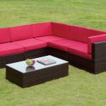 ZENDAYA PATIO SECTIONAL W/ COFFEE TABLE CM-OS2115RD