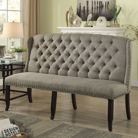 SANIA III 3-SEATER LOVE SEAT BENCH CM3324BK-LG-BNL