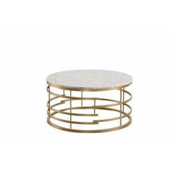 3608 Brassica Round Cocktail Table with Faux Marble Top