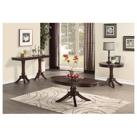 2615DC Marston 3PC SETS Oval Cocktail Table + Round End Table + Sofa Table