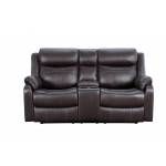 9990DB Yerba Double Lay Flat Reclining Love Seat with Center Console