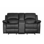 9928BLK Clarkdale Double Glider Reclining Love Seat with Center Console