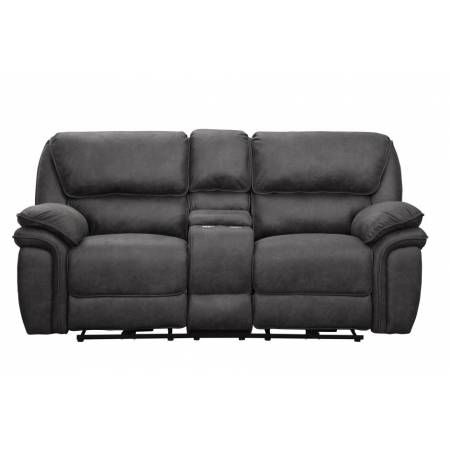 9903GY Hadden Double Reclining Love Seat with Center Console