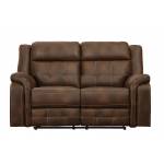 9906BRW Keridge Double Reclining Love Seat