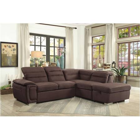 8277CH Platina Sectional with Pull-out Bed and Storage Ottoman