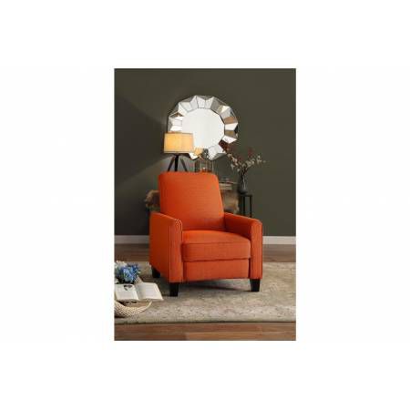 8267RN Darcel Push Back Reclining Chair, Orange