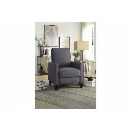 8267GY Darcel Push Back Reclining Chair, Gray
