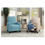 8267BU Darcel Push Back Reclining Chair, Blue