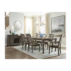 5673GY Summerdale 7PC SETS Dining Table + 4 Side Chairs + 2 Arm Chairs