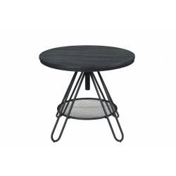 Cirrus Adjustable Round Dining Table - Weathered Gray