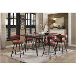5566 Appert Swivel Pub Height Chair, Red