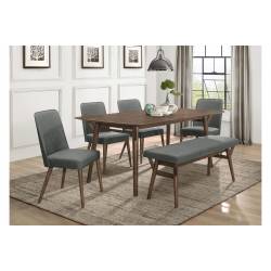 5548 Stratus 6PC SETS Dining Table + 4 Side Chairs + Bench
