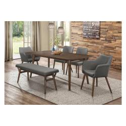 5548 Stratus 6PC SETS Dining Table + 2 Arm Chairs + 2 Side Chairs + Bench