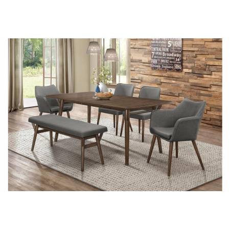 5548 Stratus 6PC SETS Dining Table + 2 Arm Chairs + 2 Side Chairs + Bench