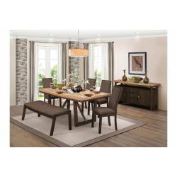 5431 Compson 6PC SETS Dining Table + 4 Side Chair + Bench