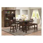 5400 Schleiger 6PC SET: TB, 4 Counter Height Chair + Counter Height Bench