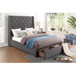 5877GY Fairborn Queen Platform Bed with Storage Footboard