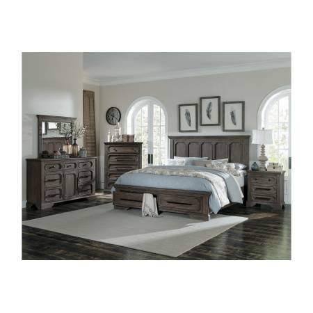 5438 Toulon California King Platform Bed with Footboard Storage