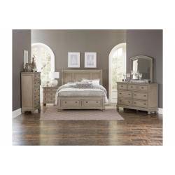 2259GY Bethel Eastern King Sleigh Bed with Footboard Storage