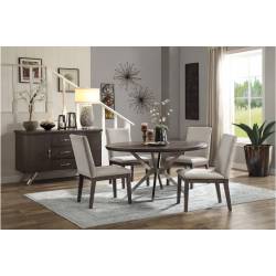 Ibiza 5PC SETS Round Dining Table + 4 Side Chairs