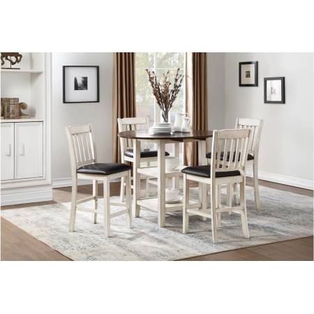 Kiwi 5PC SETS Counter Height Drop Leaf Table + 4 Counter Height Chairs