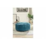 Jaunt Round Ottoman, Blue