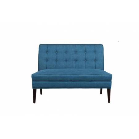 Maypop Settee Love Seat, Blue Fabric