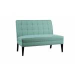 Maypop Settee Love Seat, Teal Fabric