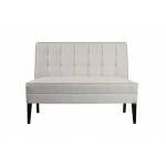 Maypop Settee Love Seat, Beige Fabric