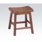WALNUT 18" SOLID WOOD STOOL 07303