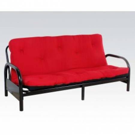 6"FUTON MATRESS RED/BLK 02806