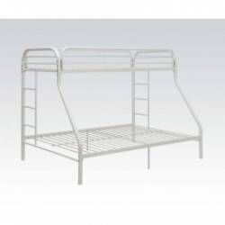 WHITE TWIN XL/QUEEN BUNK BED 02052WH