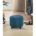 Cleo Storage Ottoman - Blue