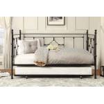 Auberon Metal Daybed with Trundle - Black