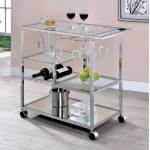 LEWISVILLE SERVING CART Chrome finish